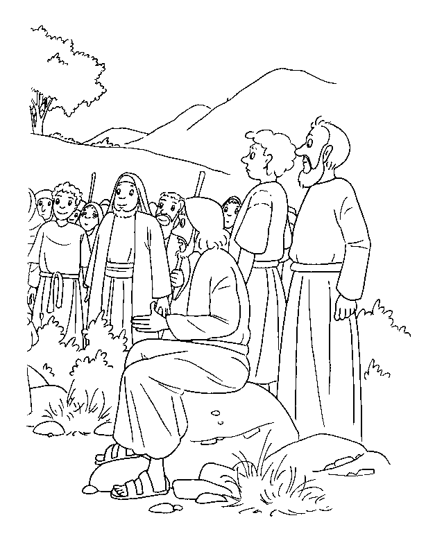 Plansa de colorat cu Biblia Ilustrata 27